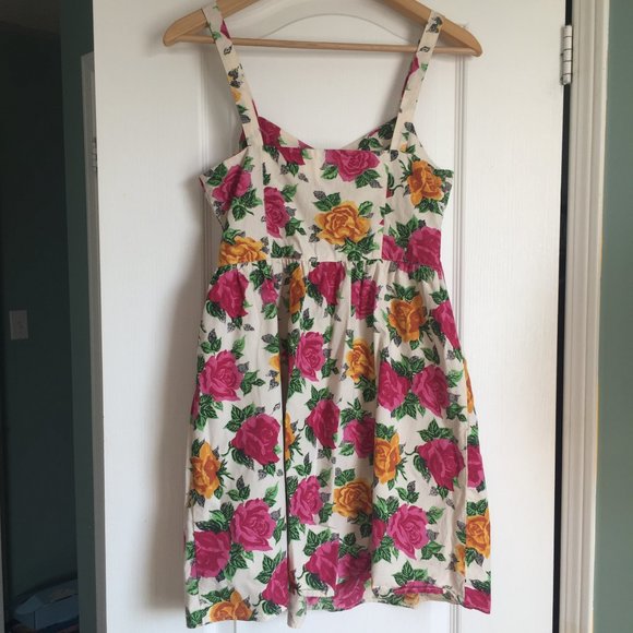 Kimchi Blue Button Up Rose Dress - Picture 2 of 7